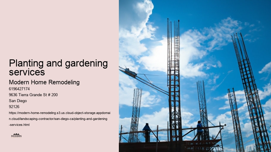 Planting and gardening services